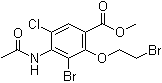 Methyl 4-(acetylamino)-3-bromo-2-(2-bromoethoxy)-5-chlorobenzoate molecular structure (CAS 748788-39-8)