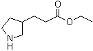 structure of CAS# 748797-09-3, 3-Pyrrolidinepropanoic acid ethyl ester;3-(3-Pyrrolidinyl)propanoic acid ethyl ester