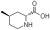结构式 CAS# 74892-81-2, (2R,4R)-4-甲基-2-哌啶甲酸
