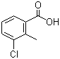 3-氯-2-甲基苯甲酸分子结构 (CAS 7499-08-3)