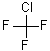 structure of CAS# 75-72-9, Trifluorochloromethane;Arcton 3; CFC 13; Chlorotrifluoromethane; F 13; F 13 (refrigerant); FC 13; FKW 13; Freon 13