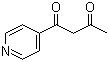 structure of CAS# 75055-73-1, 1-(4-Pyridinyl)-1,3-butanedione;1-(4-Pyridyl)-1,3-butanedione