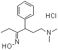 6-(Dimethylamino)-4-phenyl-3-hexanone oxime monohydrochloride molecular structure (CAS 7512-07-4)