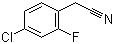 structure of CAS# 75279-53-7, 4-Chloro-2-fluorophenylacetonitrile;2-(4-Chloro-2-fluorophenyl)acetonitrile