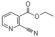 structure of CAS# 75358-90-6, Ethyl 2-cyanonicotinate;3-(Ethoxycarbonyl)-2-pyridinecarbonitrile