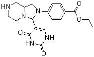 4-[Octahydro-3-(1,2,3,4-tetrahydro-2,4-dioxo-5-pyrimidinyl)imidazo[1,5-a]pyrazin-2-yl]benzoic acid ethyl ester molecular structure (CAS 7542-46-3)