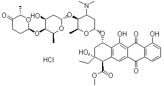 Aclarubicin hydrochloride molecular structure (CAS 75443-99-1)