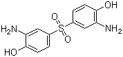 structure of CAS# 7545-50-8, 3,3'-Diamino-4,4'-dihydroxydiphenyl sulfone;4,4'-Sulfonylbis(2-aminophenol); 3-Amino-4-hydroxyphenyl sulfone; 2-Amino-4-[(3-amino-4-hydroxybenzene)sulfonyl]phenol