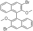 structure of CAS# 75640-69-6, (R)-3,3'-Dibromo-2,2'-dimethoxy-1,1'-binaphthyl