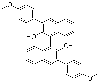 结构式 CAS# 756491-51-7, (1R)-3,3'-二(4-甲氧基苯基)[1,1'-联萘]-2,2'-二醇