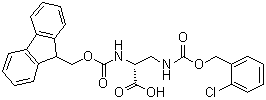 3-[[[(2-Chlorophenyl)methoxy]carbonyl]amino]-N-[(9H-fluoren-9-ylmethoxy)carbonyl]-D-alanine molecular structure (CAS 756531-27-8)