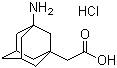 structure of CAS# 75667-94-6, (3-Amino-adamantan-1-yl)acetic acid hydrochloride;3-Aminotricyclo[3.3.1.1(3,7)]decane-1-acetic acid hydrochloride