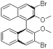 (R)-3,3'-Dibromo-2,2-dimethoxy-1,1'-binaphthyl molecular structure (CAS 75714-59-9)