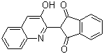 structure of CAS# 7576-65-0, Solvent Yellow 114;2-(3-Hydroxy-2-quinolyl)-1,3-indandione; 2-(3-Hydroxyquinolin-2-yl)-1H-indene-1,3(2H)-dione; 3'-Hydroxyquinophthalone; 3-Hydroxyquinophthalone; C.I. 47020; Disperse Yellow 54; Disperse Yellow E 2G; Disperse Yellow F 3G; Dispersol Fast Yellow T 3G; Foron Brilliant Yellow E 3GFL; Kayaset Yellow A-G; Latyl Yellow 3G; Macrolex Yellow G; Miketon Polyester Yellow F 3G; NSC 64849; PS Yellow GG; Palanil Yellow 3GE; Plast Yellow 8040; Resiren Yellow TGL; Resolin Yellow 4GL; Samaron Yellow 3GL; Sandoplast Yellow 2G; Sumiplast Yellow HLR; Teraprint Yellow 2G; Terasil Yellow 2GW; Tersetile Yellow 3GLE
