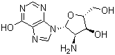 结构式 CAS# 75763-51-8, 2'-氨基-2'-脱氧肌苷
