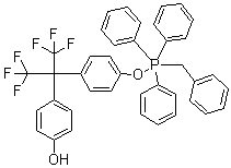 4,4'-(Hexafluoroisopropylidene)diphenol benzyltriphenylphosphonium salt molecular structure (CAS 75768-65-9)