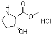 结构式 CAS# 757961-41-4, (3R)-3-羟基-L-脯氨酸甲酯盐酸盐