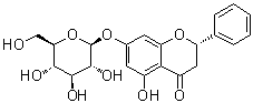 结构式 CAS# 75829-43-5, 乔松素 7-O-葡糖苷