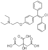trans-Clomiphene citrate molecular structure (CAS 7599-79-3)