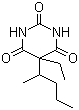 结构式 CAS# 76-74-4, 戊巴比妥; 5-乙基-5-(1-甲基丁基)巴比妥酸; 5-乙基-5-(1-甲基丁基)-2,4,6-(1H,3H,5H)-嘧啶三酮