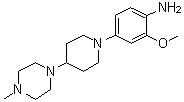 structure of CAS# 761440-75-9, 2-Methoxy-4-[4-(4-methylpiperazin-1-yl)piperidin-1-yl]aniline;[2-Methoxy-4-[4-(4-methylpiperazin-1-yl)piperidin-1-yl]phenyl]amine