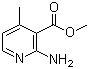 2-氨基-4-甲基吡啶-3-甲酸甲酯分子结构 (CAS 76336-16-8)