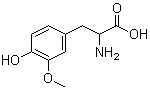 结构式 CAS# 7636-26-2, 3-(4-羟基-3-甲氧基苯基)丙氨酸