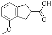 2,3-Dihydro-4-methoxy-1H-indene-2-carboxylic acid molecular structure (CAS 76413-91-7)