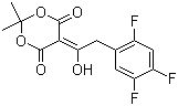 结构式 CAS# 764667-64-3, 5-[1-羟基-2-(2,4,5-三氟苯基)亚乙基]-2,2-二甲基-1,3-二氧六环-4,6-二酮