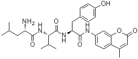L-Leucyl-L-valyl-N-(4-methyl-2-oxo-2H-1-benzopyran-7-yl)-L-tyrosinamide molecular structure (CAS 76524-85-1)