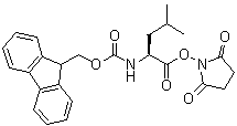 structure of CAS# 76542-83-1, N-[(9H-Fluoren-9-ylmethoxy)carbonyl]-L-leucine 2,5-dioxo-1-pyrrolidinyl ester