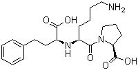 structure of CAS# 76547-98-3, Lisinopril;N-{N-[(S)-1-Carboxy-3-phenylpropyl]-L-lysyl}-L-proline