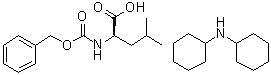 结构式 CAS# 7662-58-0, N-苄氧羰基-D-亮氨酸(二环己基胺)盐