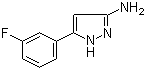 结构式 CAS# 766519-89-5, 3-氨基-5-(3-氟苯基)-1H-吡唑; 5-(3-氟苯基)-2H-吡唑-3-胺