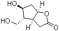 structure of CAS# 76704-05-7, (3aS,4R,5S,6aR)-(+)-Hexahydro-5-hydroxy-4-(hydroxymethyl)-2H-cyclopenta[b]furan-2-one;(3aS,4R,5S,6aR)-5-hydroxy-4-(hydroxymethyl)-3,3a,4,5,6,6a-hexahydrocyclopenta[b]furan-2-one