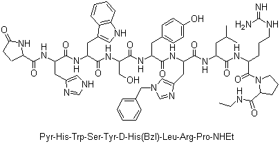 structure of CAS# 76712-82-8, Histrelin;Histrelin acetate