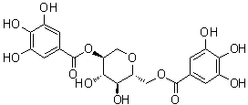 structure of CAS# 76746-56-0, Ginnalin A;Aceritannin; 2,6-Di-O-galloyl-1,5-anhydro-D-glucitol; Acertannin; Cha Tiao Qi Su A
