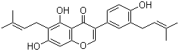 structure of CAS# 76754-24-0, Lupalbigenin;5,7,4'-Trihydroxy-6,3'-diprenylisoflavone