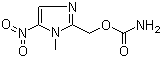 结构式 CAS# 7681-76-7, 洛硝哒唑; 罗硝唑; 1-甲基-2-(氨基甲酰氧甲基)-5-硝基咪唑