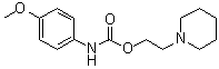 (4-Methoxyphenyl)carbamic acid 2-(1-piperidinyl)ethyl ester molecular structure (CAS 76875-82-6)