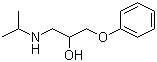 结构式 CAS# 7695-63-8, 1-(异丙基氨基)-3-苯氧基-2-丙醇