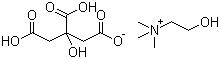 Choline dihydrogencitrate salt molecular structure (CAS 77-91-8)