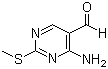 structure of CAS# 770-31-0, 4-Amino-2-(methylthio)pyrimidine-5-carboxaldehyde