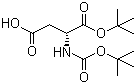 N-Boc-D-aspartic acid 1-(tert-butyl) ester molecular structure (CAS 77004-75-2)