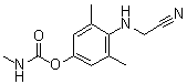 [[2,6-Dimethyl-4-[[(methylamino)carbonyl]oxy]phenyl]amino]acetonitrile molecular structure (CAS 77074-61-4)