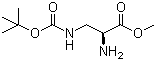 3-[[(1,1-Dimethylethoxy)carbonyl]amino]-L-alanine methyl ester molecular structure (CAS 77087-60-6)