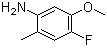4-Fluoro-5-methoxy-2-methylbenzenamine molecular structure (CAS 77153-73-2)