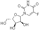 5-Fluoro-1-beta-L-ribofuranosyl-2,4(1H,3H)-pyrimidinedione molecular structure (CAS 77210-26-5)
