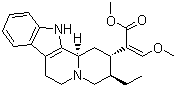 结构式 CAS# 7729-23-9, 毛钩藤碱; 毛帽柱木碱; 二氢柯楠因碱; 陆地棉苷