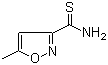 structure of CAS# 77358-26-0, 5-Methyl-3-isoxazolecarbothioamide;5-Methylthio-3-isoxazolecarboxamide